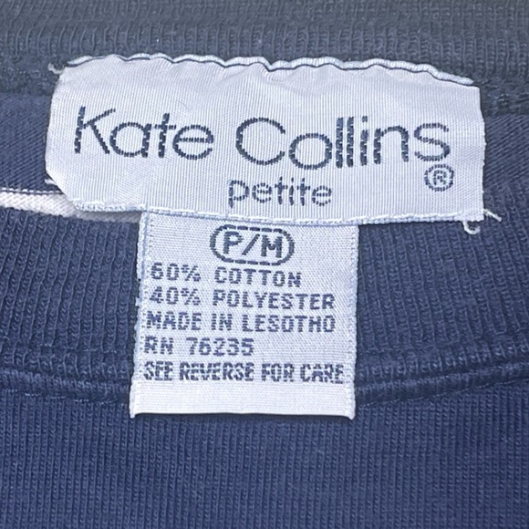 2 for $25 Vintage Kate Collin’s T shirt blue white - Picture 3 of 3